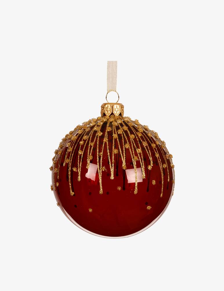 rinascente Kaemingk Lines And Glitter Ball 8cm