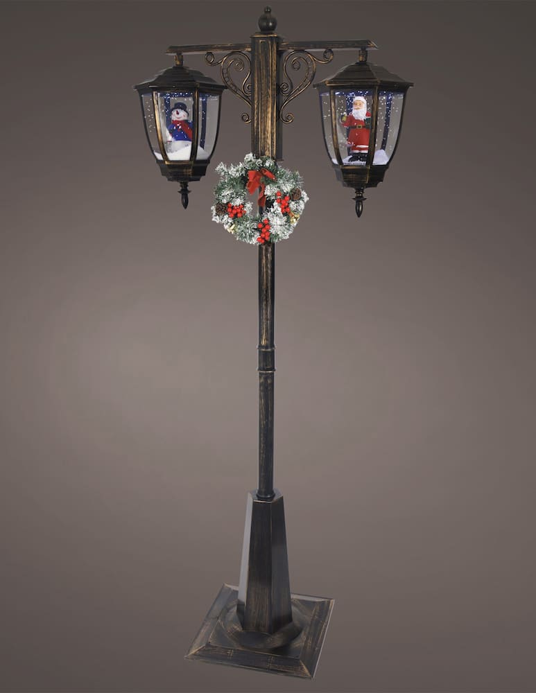 Kaemingk Lanterna con Babbo Natale e pupazzo h. 188 cm - immagine 2 Kaemingk Lanterna con Babbo Natale e pupazzo h. 188 cm - immagine 2