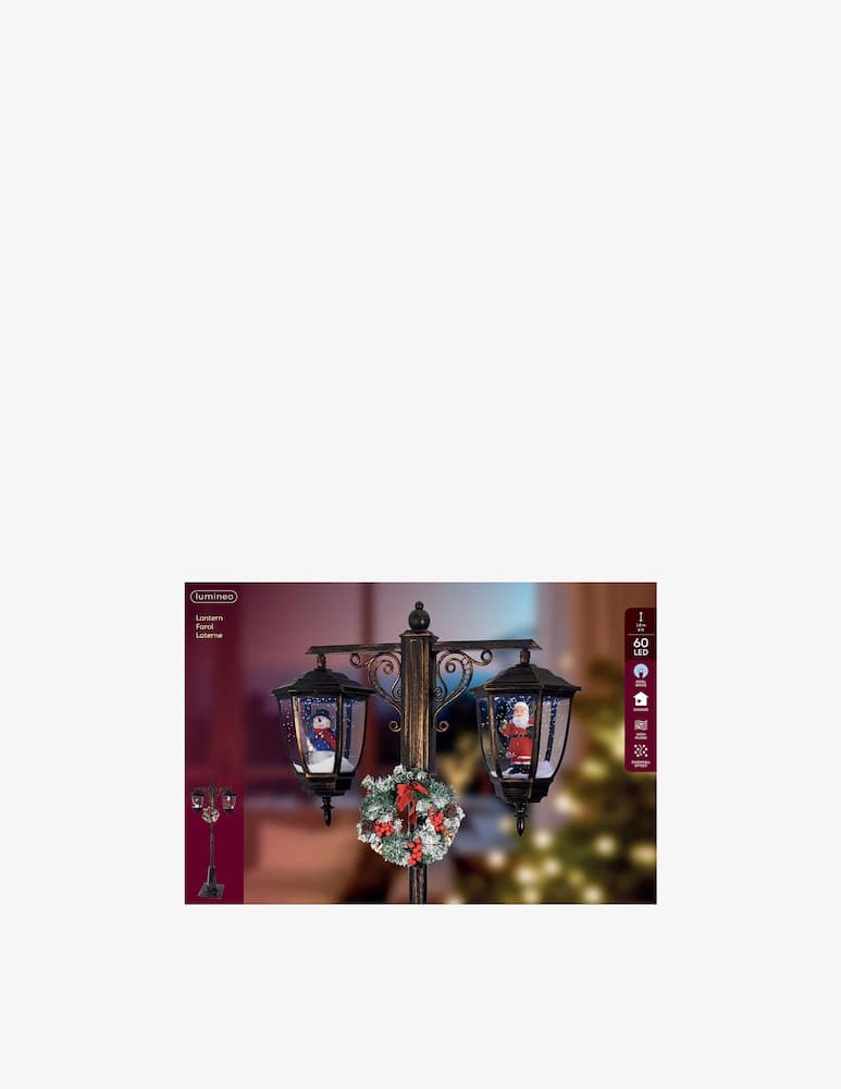 Kaemingk Lanterna con Babbo Natale e pupazzo h. 188 cm - immagine 3 Kaemingk Lanterna con Babbo Natale e pupazzo h. 188 cm - immagine 3