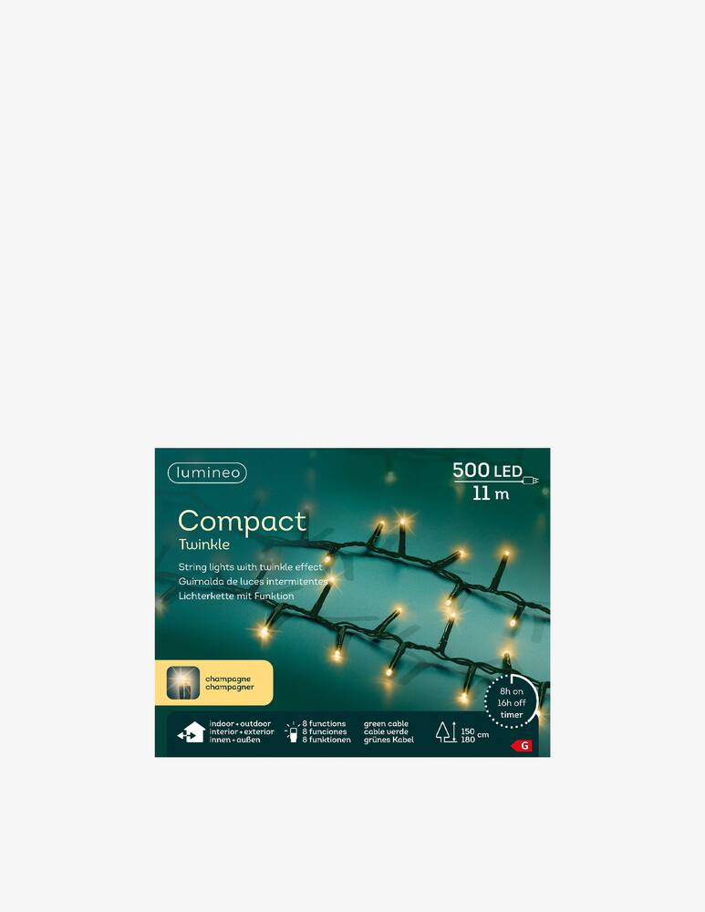 rinascente Kaemingk Lumineo Led Compact 8 Funz. Twinkle effect 1100Cm