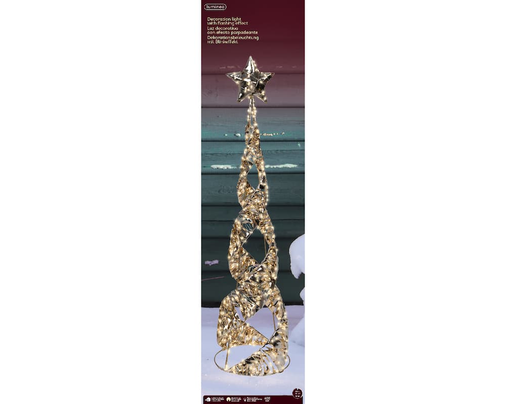 Kaemingk Albero cono outdoor micro LED h. 100cm - immagine 3 Kaemingk Albero cono outdoor micro LED h. 100cm - immagine 3