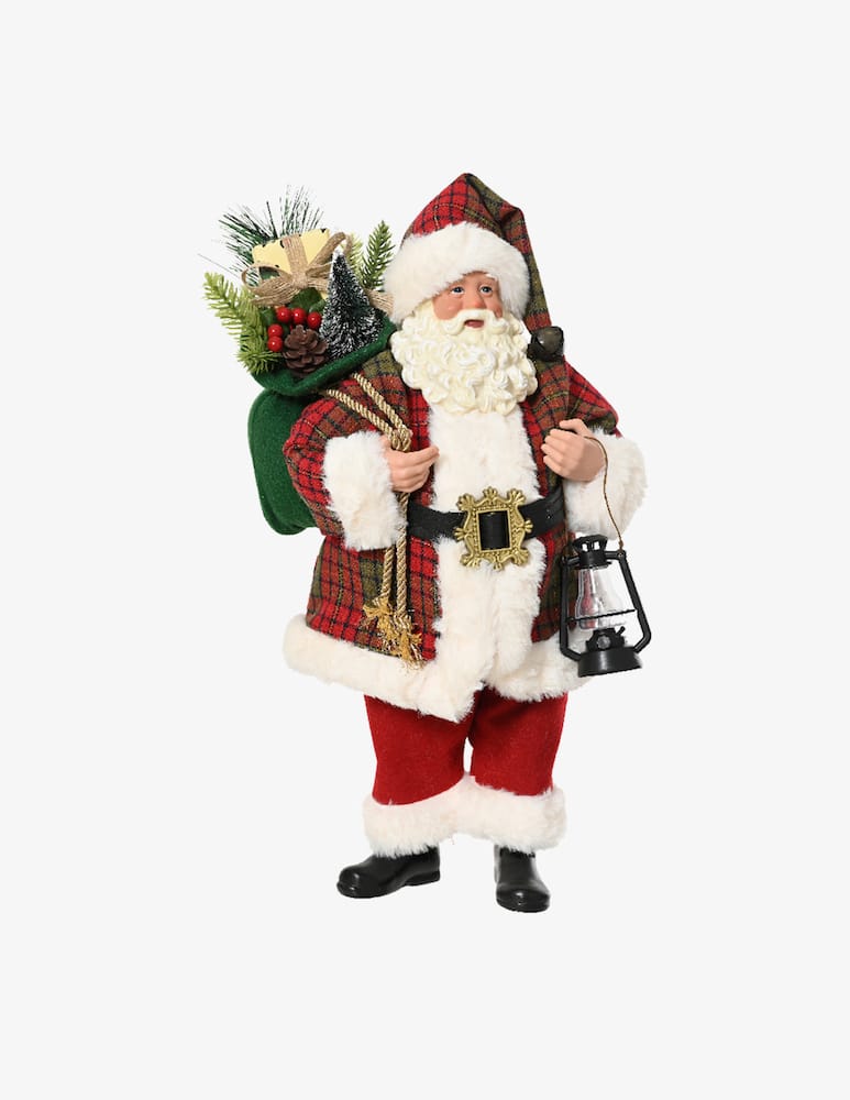 rinascente Kaemingk Father Christmas With Lantern And Gift Bag