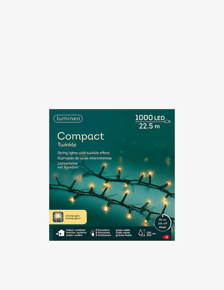 rinascente Kaemingk Lumineo Led Compact 8 Funz. Twinkle effect outdoor 2250Cm