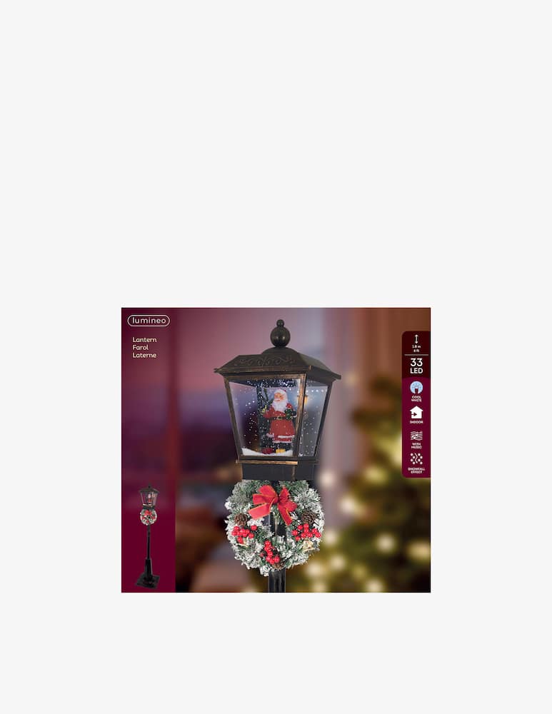 Kaemingk Lanterna con Babbo Natale e ghirlanda LED h. 180 cm - immagine 3 Kaemingk Lanterna con Babbo Natale e ghirlanda LED h. 180 cm - immagine 3