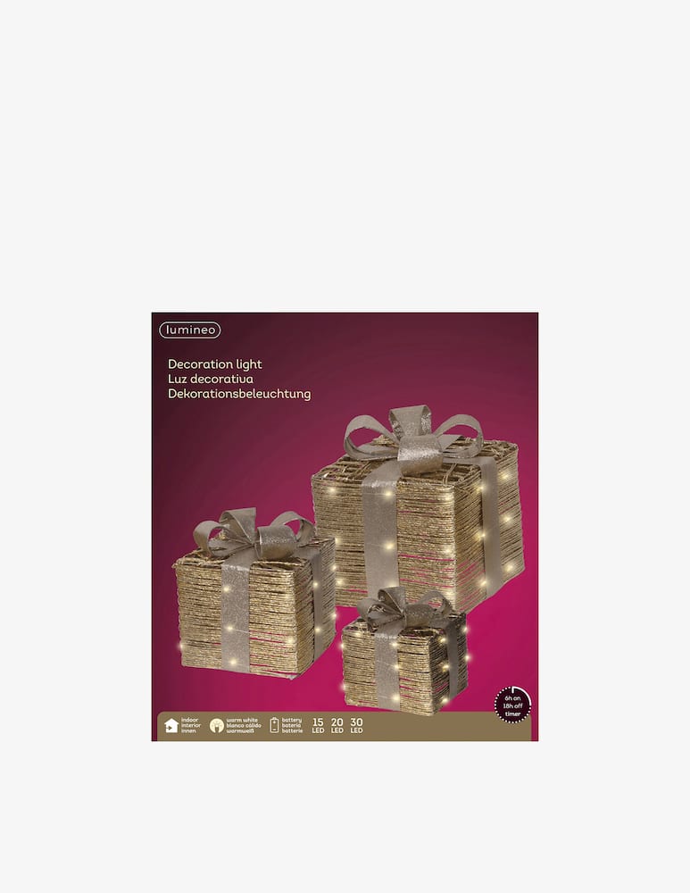 Kaemingk Pacco regalo micro LED uso interno - immagine 2 Kaemingk Pacco regalo micro LED uso interno - immagine 2