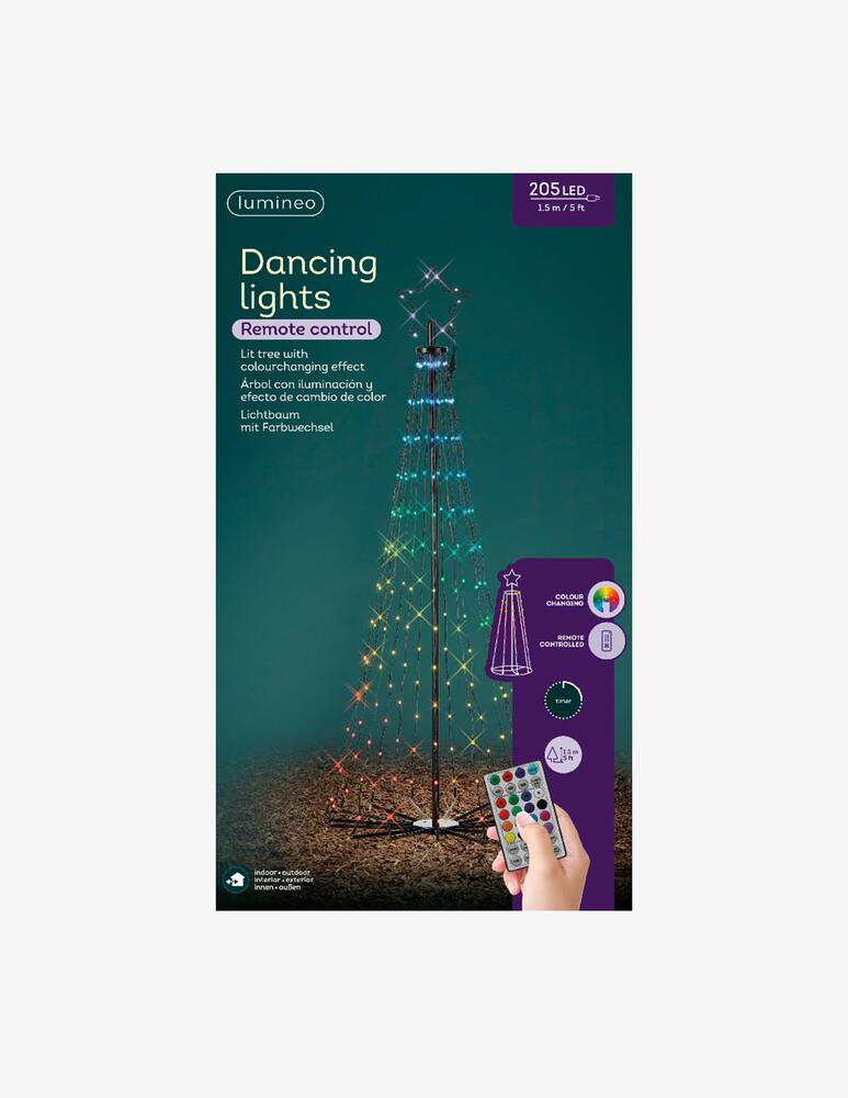 rinascente Kaemingk Albero Di Natale Led Cono Di Ferro e Luci Outdoor d.60 205L