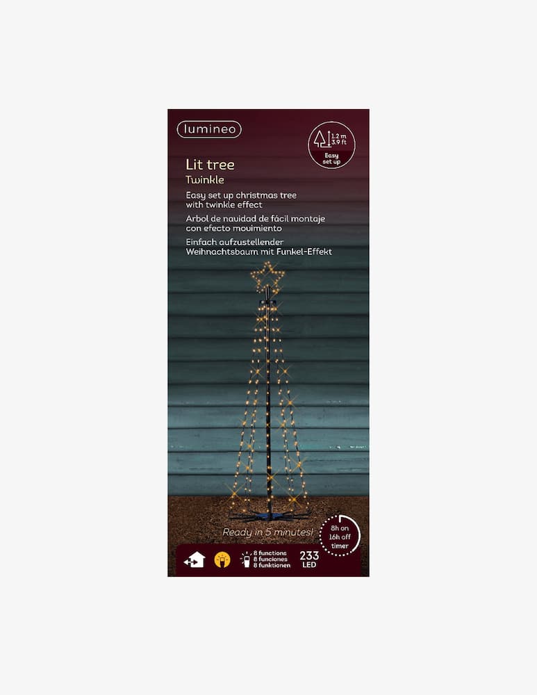 Kaemingk Outdoor Led Tree 8 Functions Twinkle Outdoor H. 120cm - picture 3 Kaemingk Outdoor Led Tree 8 Functions Twinkle Outdoor H. 120cm - picture 3