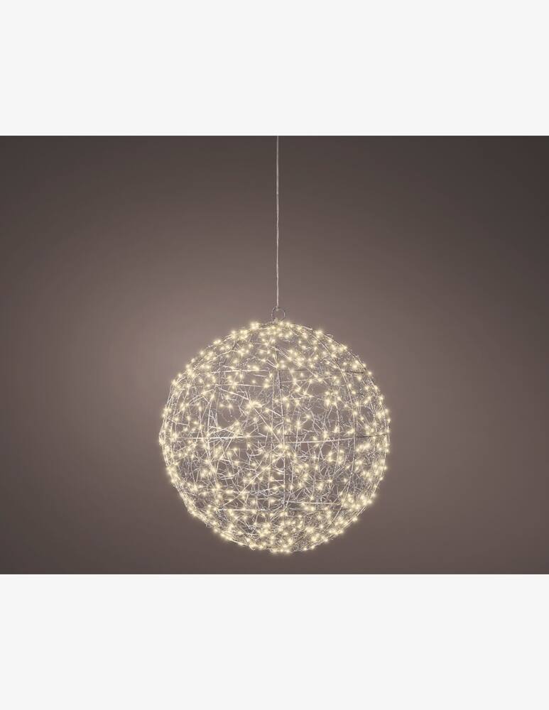 rinascente Kaemingk Ball Outdoor Micro Led Silver/Warm White D. 38cm