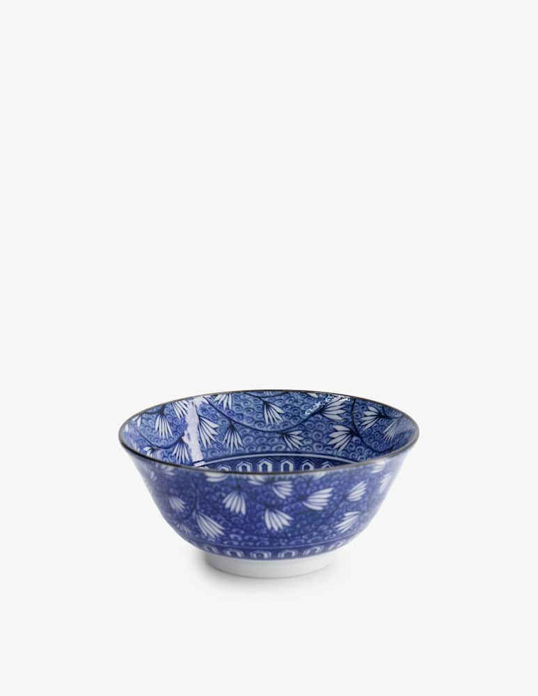 rinascente TOKYO design studio Hana Blue Mixed Bowls Ciotola 550Ml Tsuta Karakusa