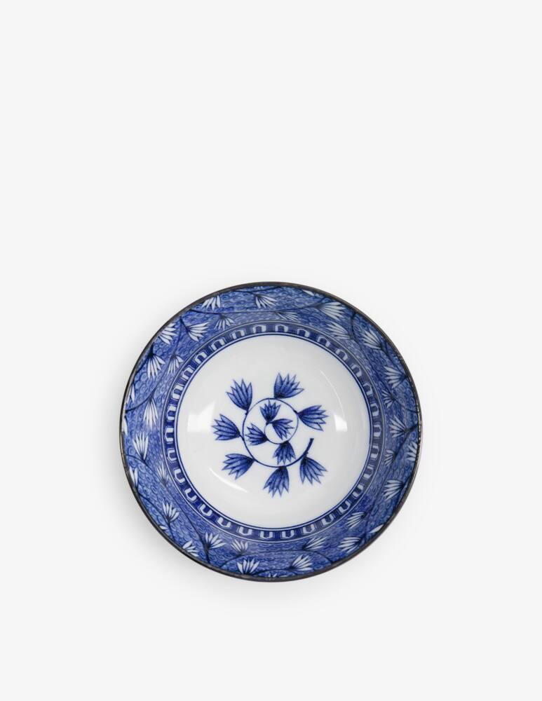 rinascente TOKYO design studio Hana Blue Mixed Bowls Ciotola 550Ml Tsuta Karakusa