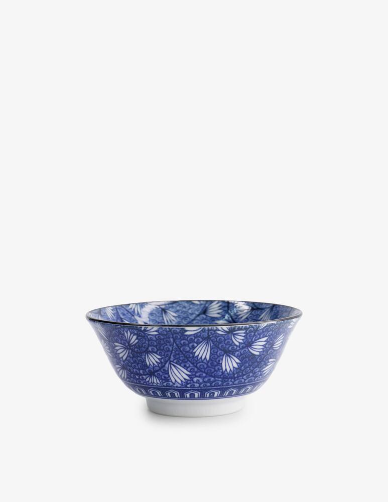 rinascente TOKYO design studio Hana Blue Mixed Bowls Ciotola 550Ml Tsuta Karakusa