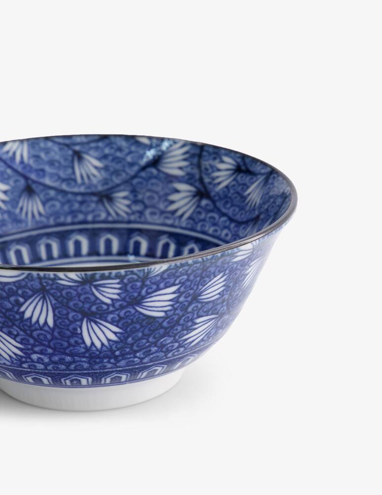 rinascente TOKYO design studio Hana Blue Mixed Bowls Ciotola 550Ml Tsuta Karakusa