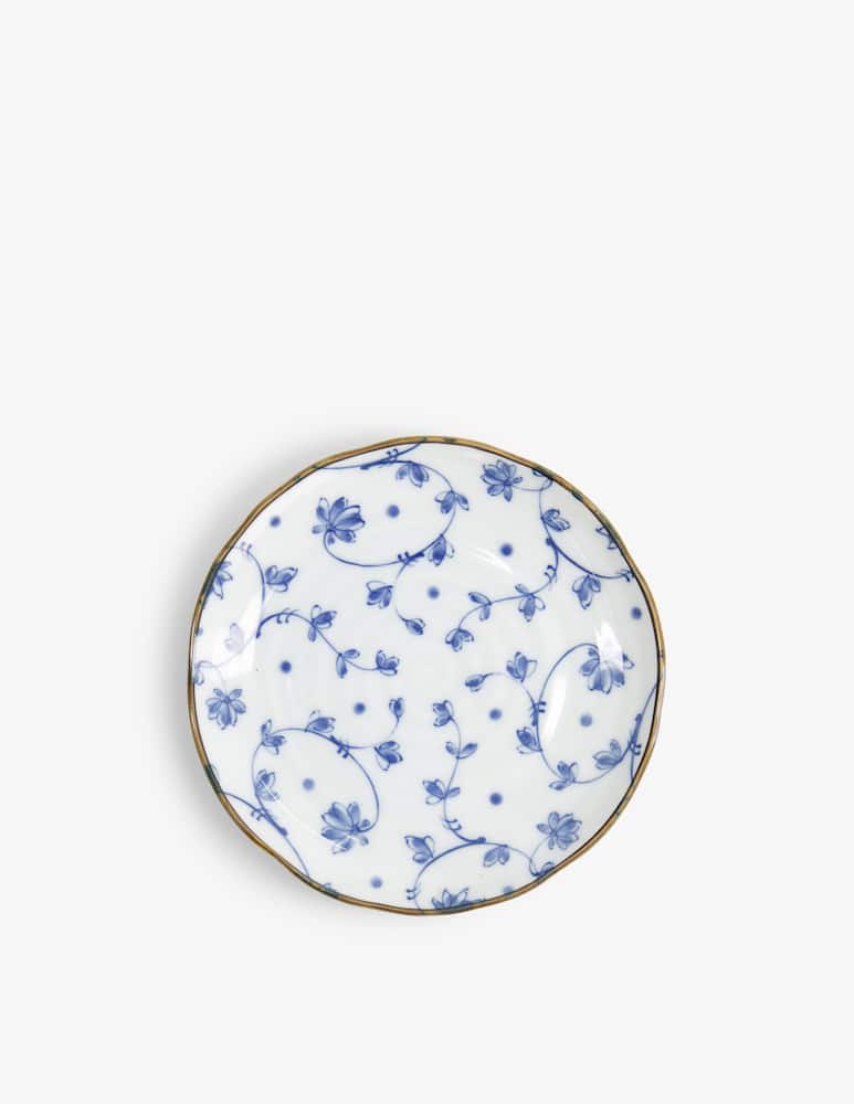 rinascente TOKYO design studio Natsu Karakusa Plate 16.5X2Cm Blue/White
