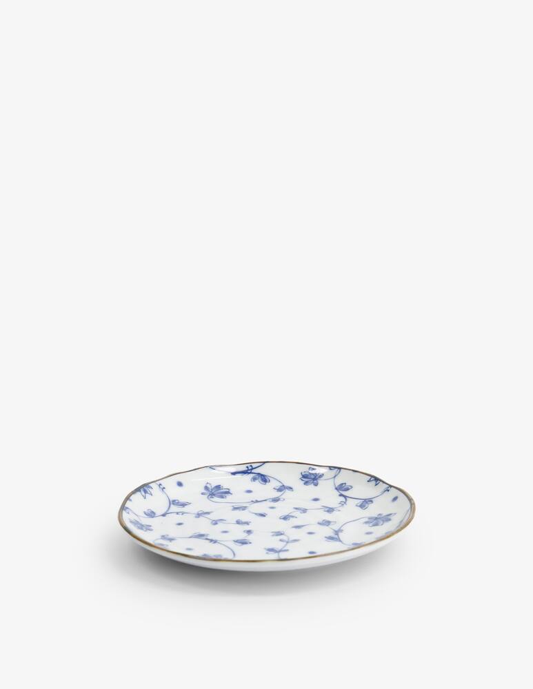 rinascente TOKYO design studio Natsu Karakusa Plate 16.5X2Cm Blue/White