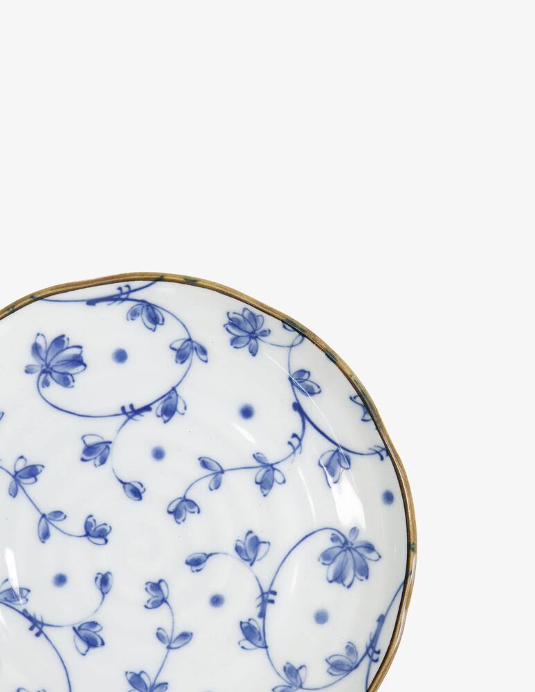 rinascente TOKYO design studio Natsu Karakusa Plate 16.5X2Cm Blue/White