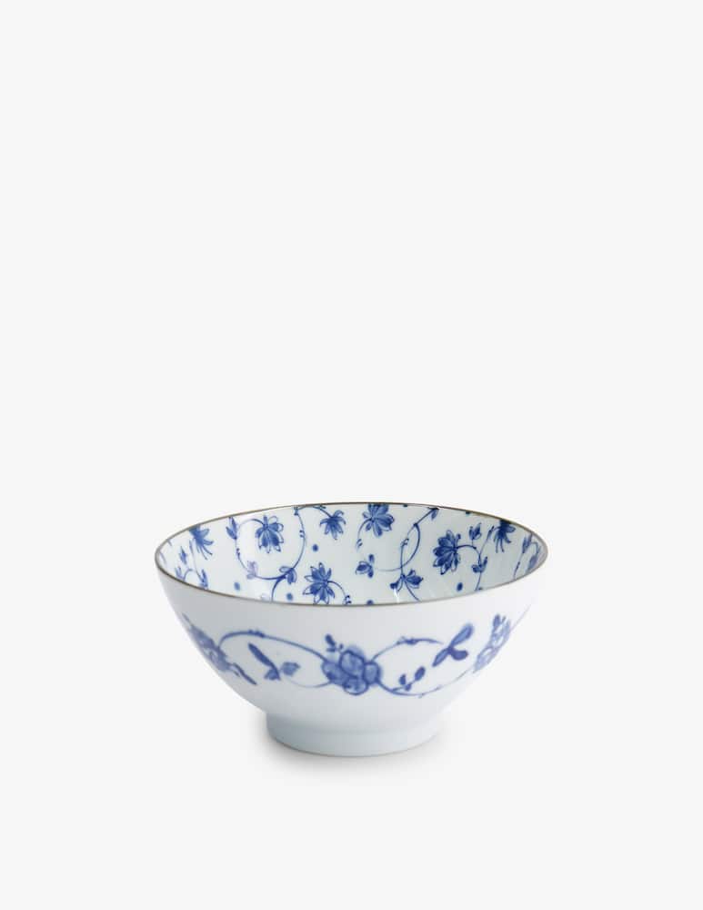 rinascente TOKYO design studio Natsu Karakusa Mixed Ciotola 17.8X9.5Cm Blue/White