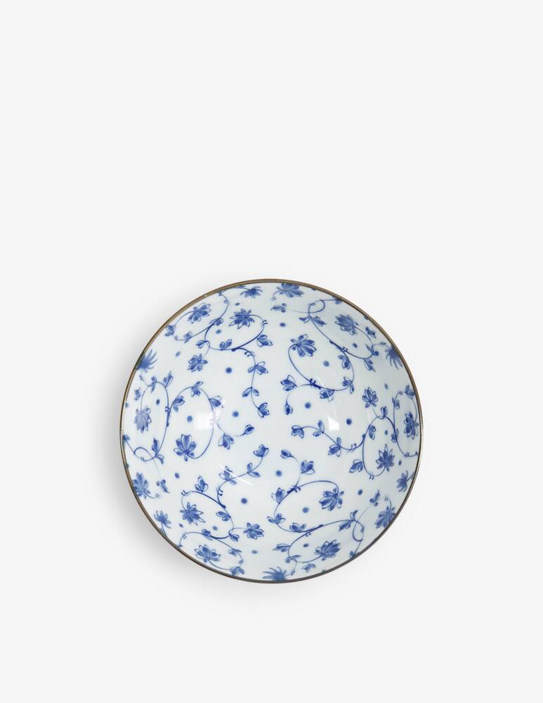 rinascente TOKYO design studio Natsu Karakusa Mixed Ciotola 17.8X9.5Cm Blue/White