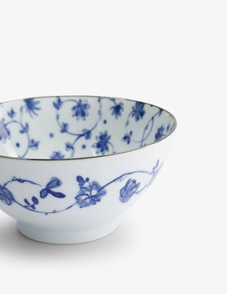 rinascente TOKYO design studio Natsu Karakusa Mixed Ciotola 17.8X9.5Cm Blue/White