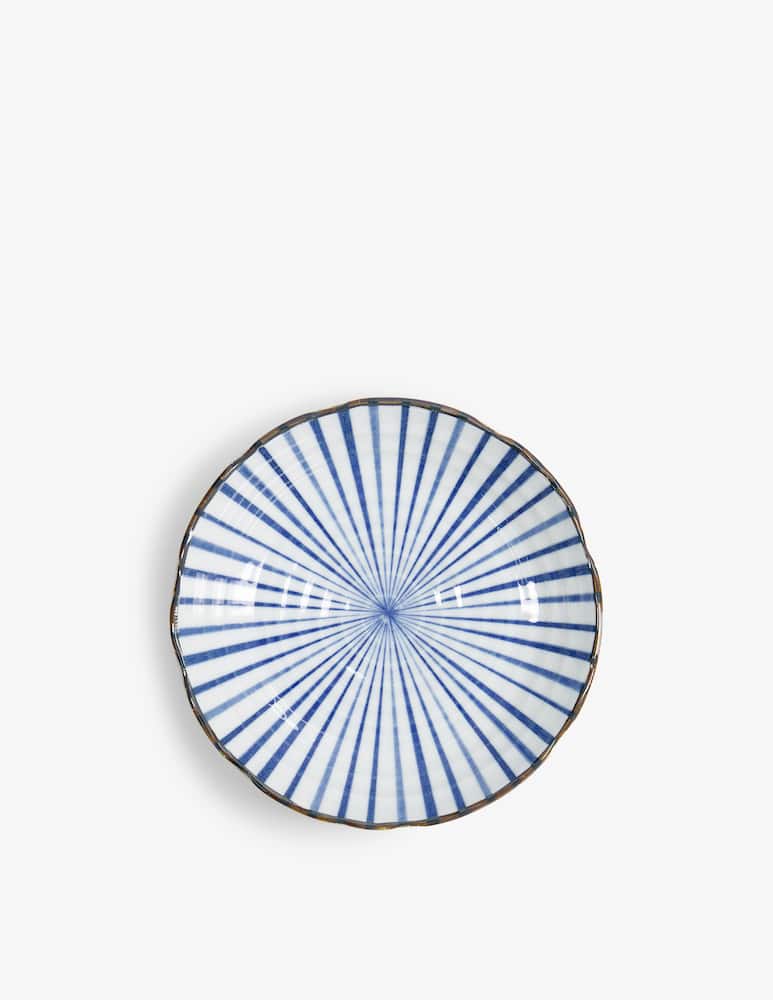rinascente TOKYO design studio Natsu Tokusa Plate 22X4Cm Blue/White