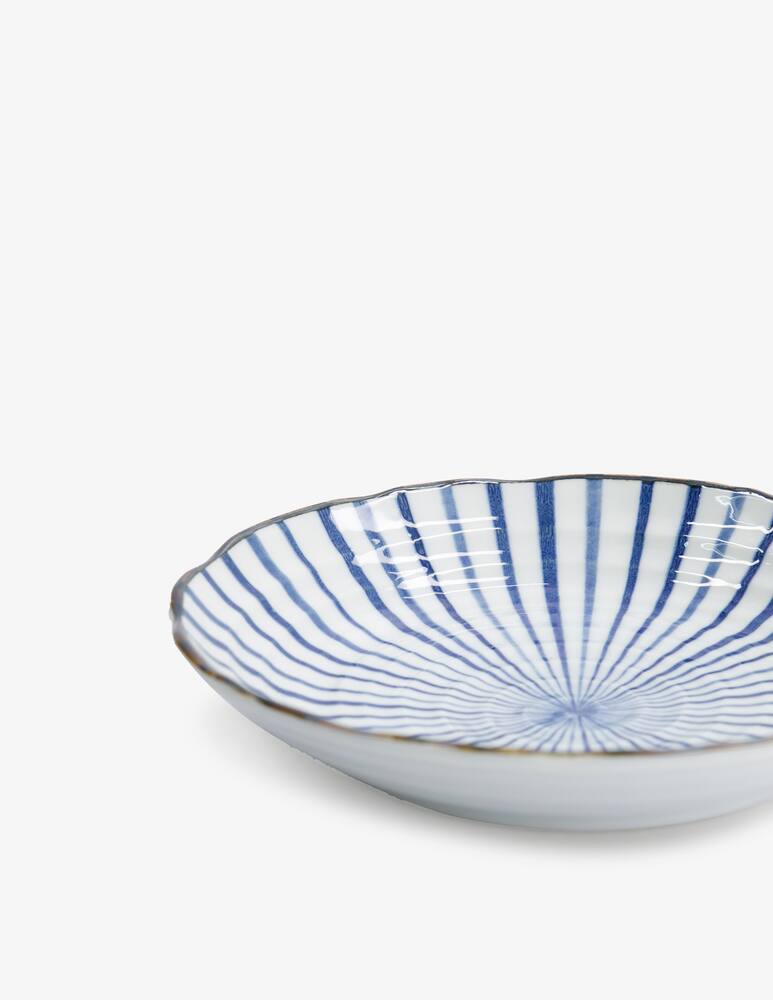 rinascente TOKYO design studio Natsu Tokusa Plate 22X4Cm Blue/White