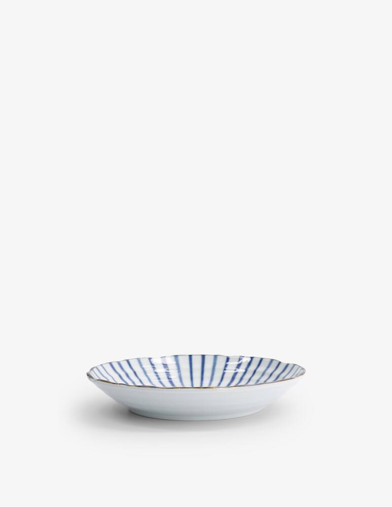 rinascente TOKYO design studio Natsu Tokusa Plate 22X4Cm Blue/White