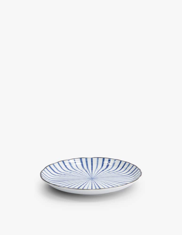 TOKYO design studio Plate Natsu Tokusa 24.7X3Cm Blue/White - picture 2 TOKYO design studio Plate Natsu Tokusa 24.7X3Cm Blue/White - picture 2
