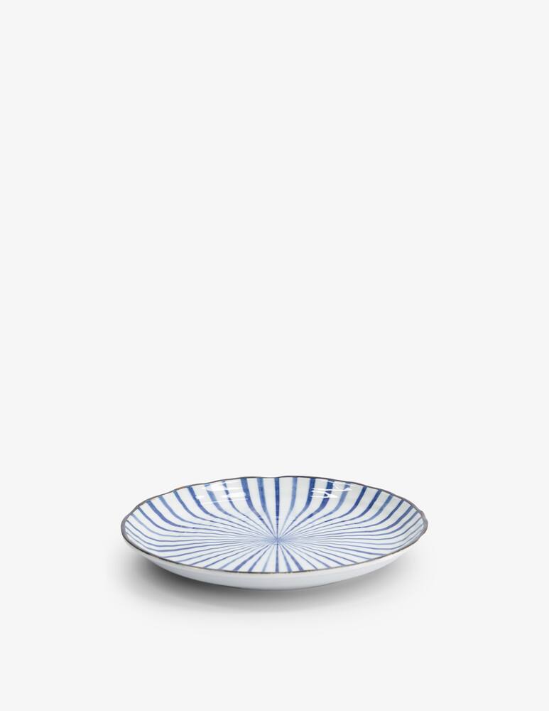 rinascente TOKYO design studio Natsu Tokusa Piatto 24.7X3Cm Blue/White