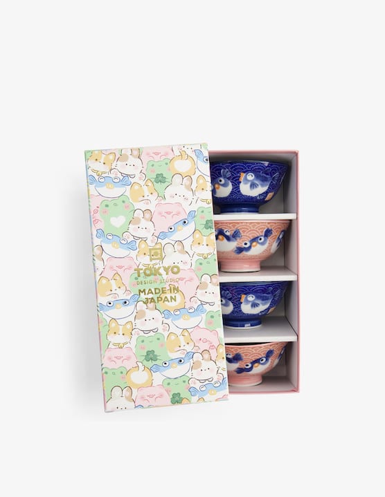 TOKYO design studio - Kawaii Fugu Ciotola Gift Set 4pz - €44,50