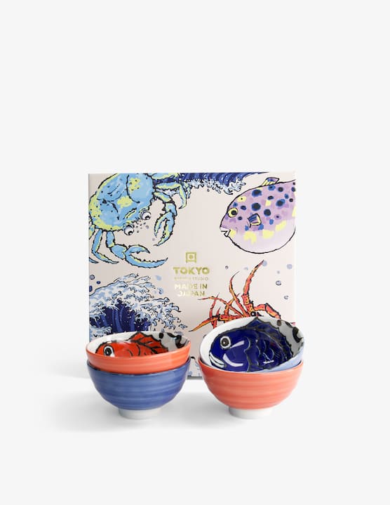 TOKYO design studio - Seafood Ciotola Gift Set 4pz Snapper & Crab 300 ml - €58,50