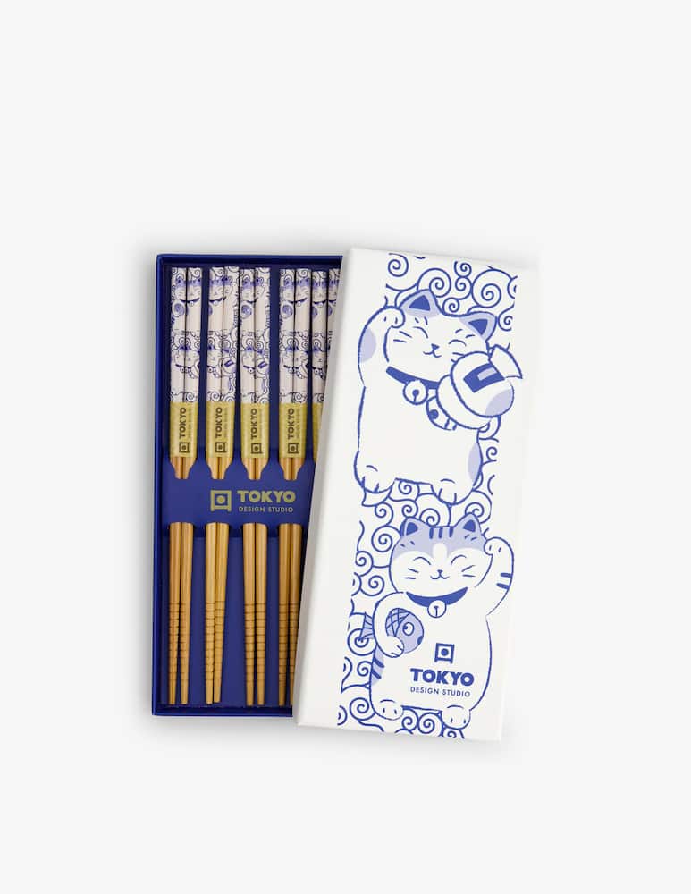 TOKYO design studio Chopstick Giftset/5 Neko Cat - picture 1 TOKYO design studio Chopstick Giftset/5 Neko Cat - picture 1