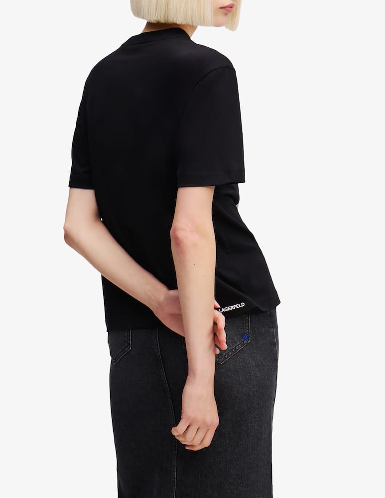 rinascente Karl Lagerfeld T-shirt in cotone con stampa
