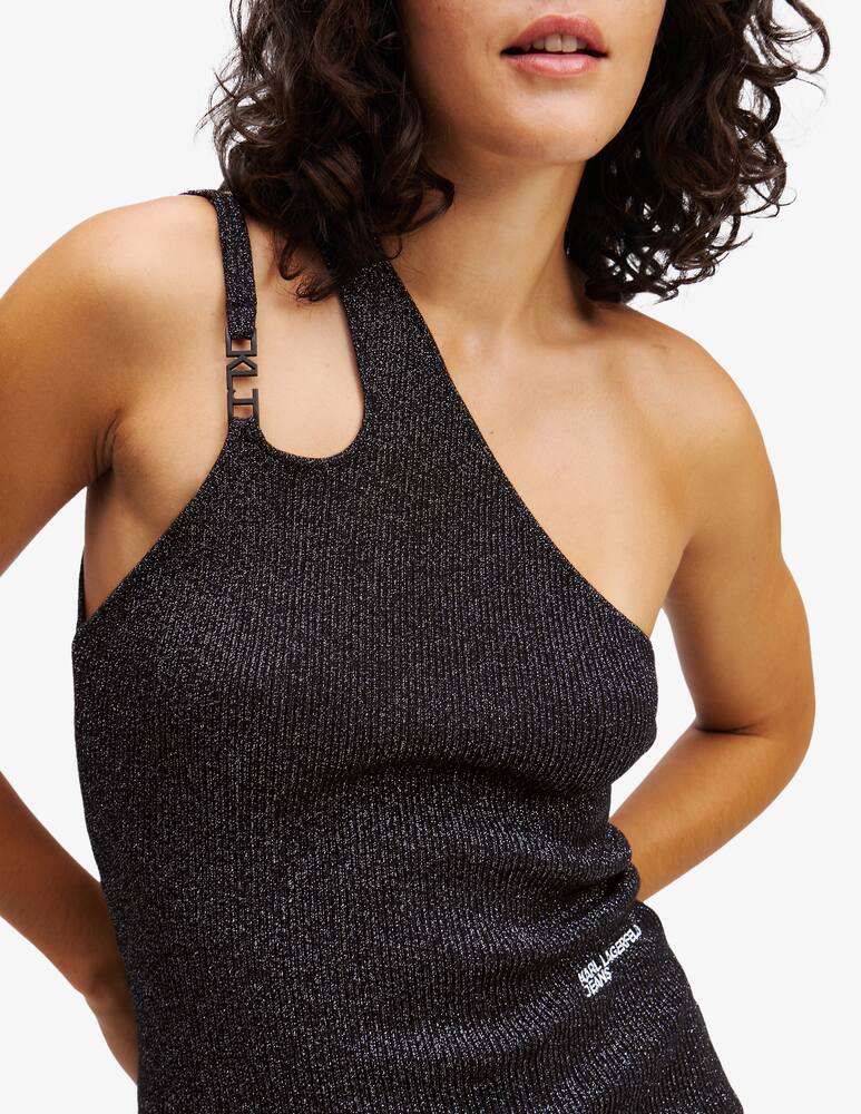 rinascente Karl Lagerfeld Top monospalla glitterato