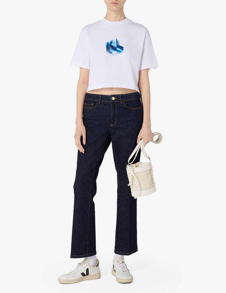 rinascente Karl Lagerfeld T-shirt boxy con logo in cotone