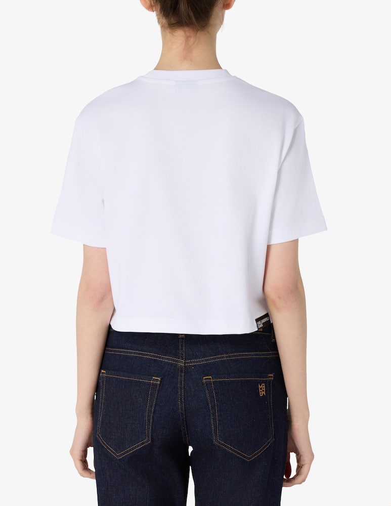 rinascente Karl Lagerfeld T-shirt boxy con logo in cotone