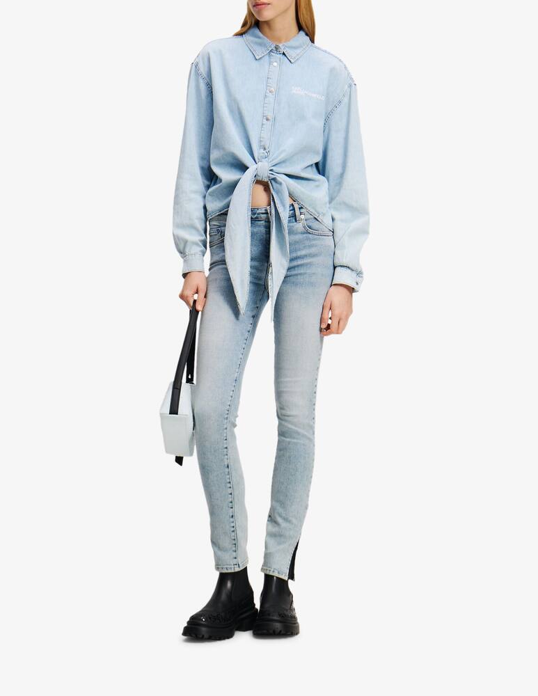 rinascente Karl Lagerfeld Denim wrap shirt