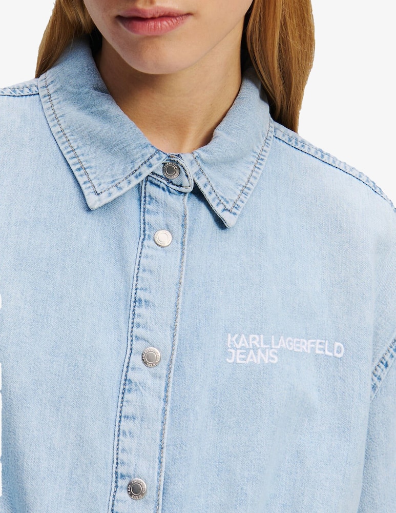 rinascente Karl Lagerfeld Denim wrap shirt