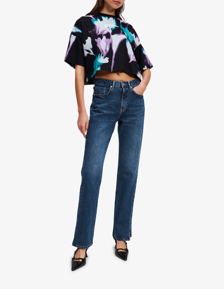 rinascente Karl Lagerfeld Jeans a gamba dritta con spacchi