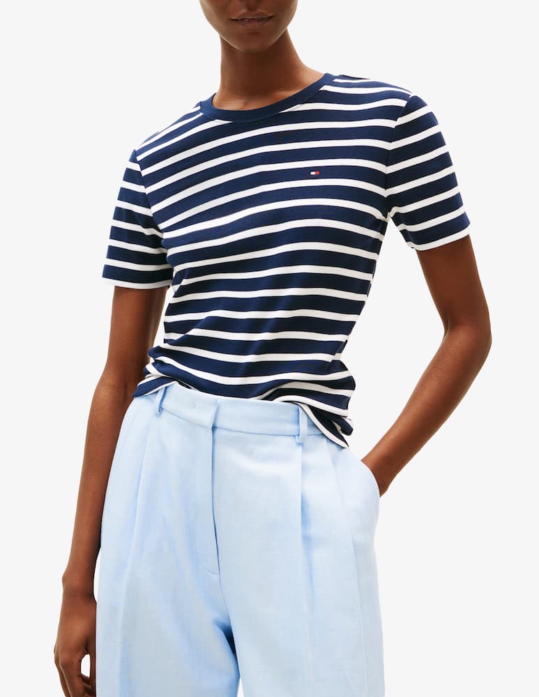 Tommy Hilfiger Stripe crewneck t-shirt - picture 1 Tommy Hilfiger Stripe crewneck t-shirt - picture 1