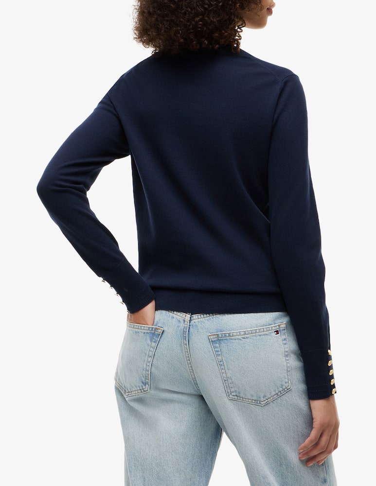 Tommy Hilfiger V neck jumper with cuff buttons - picture 3 Tommy Hilfiger V neck jumper with cuff buttons - picture 3