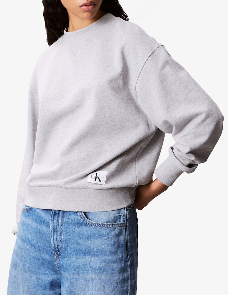 rinascente Calvin Klein Jeans Badge logo terry crewneck