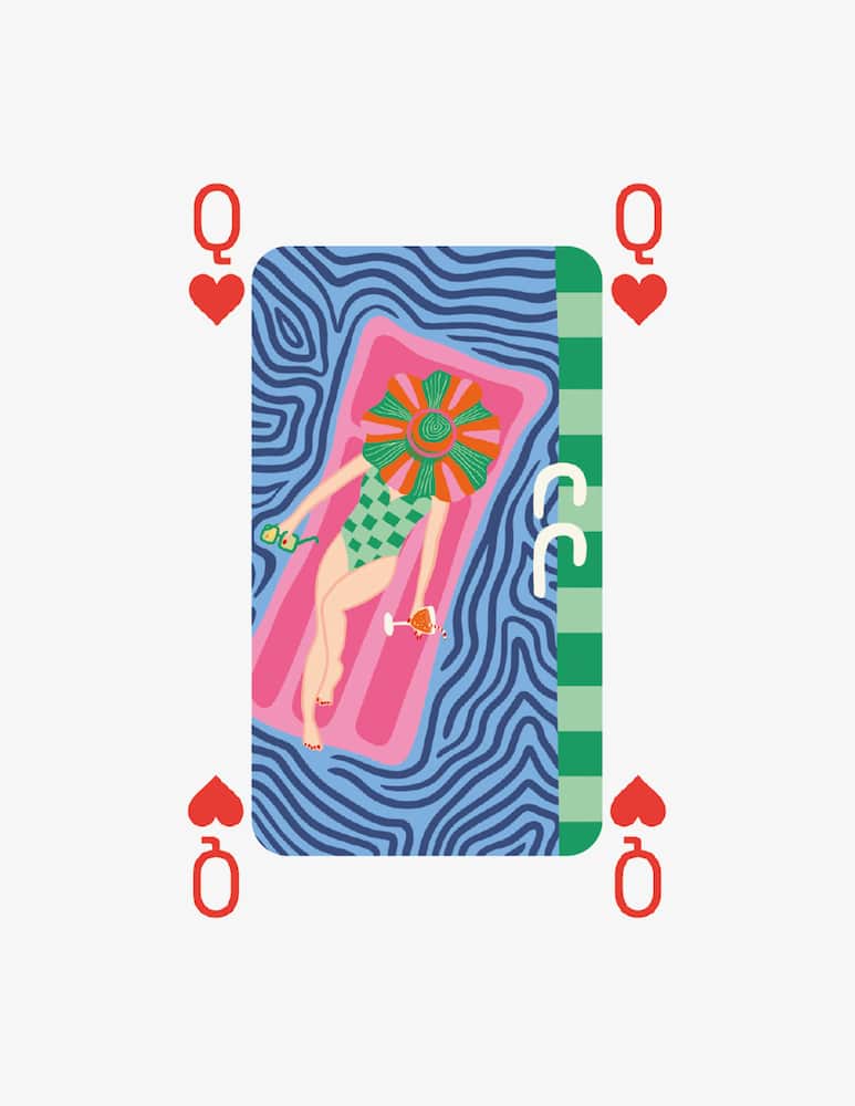 rinascente A-Journal Fabrique Playing Cards Summer Checkered