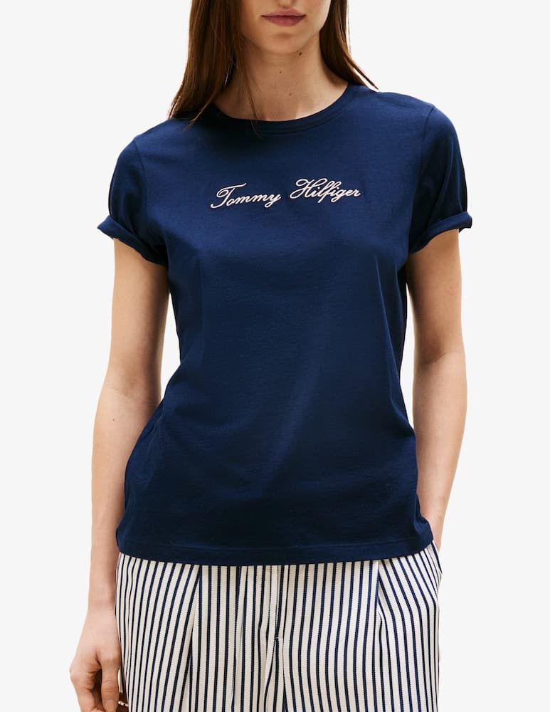 rinascente Tommy Hilfiger T-shirt logo ricamato