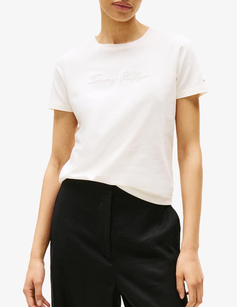 rinascente Tommy Hilfiger T-shirt logo ricamato