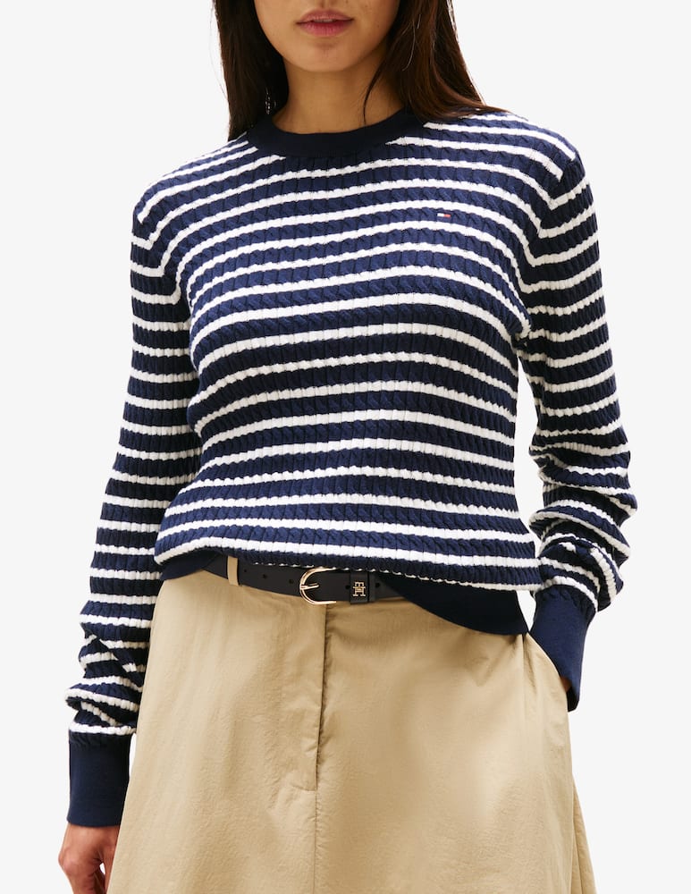 rinascente Tommy Hilfiger Striped cable knit jumper
