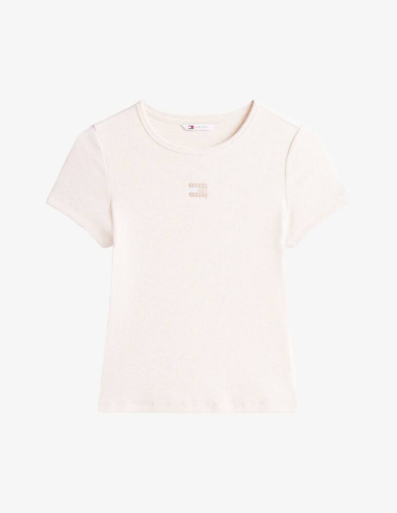rinascente Tommy Jeans Slim badge rib t-shirt