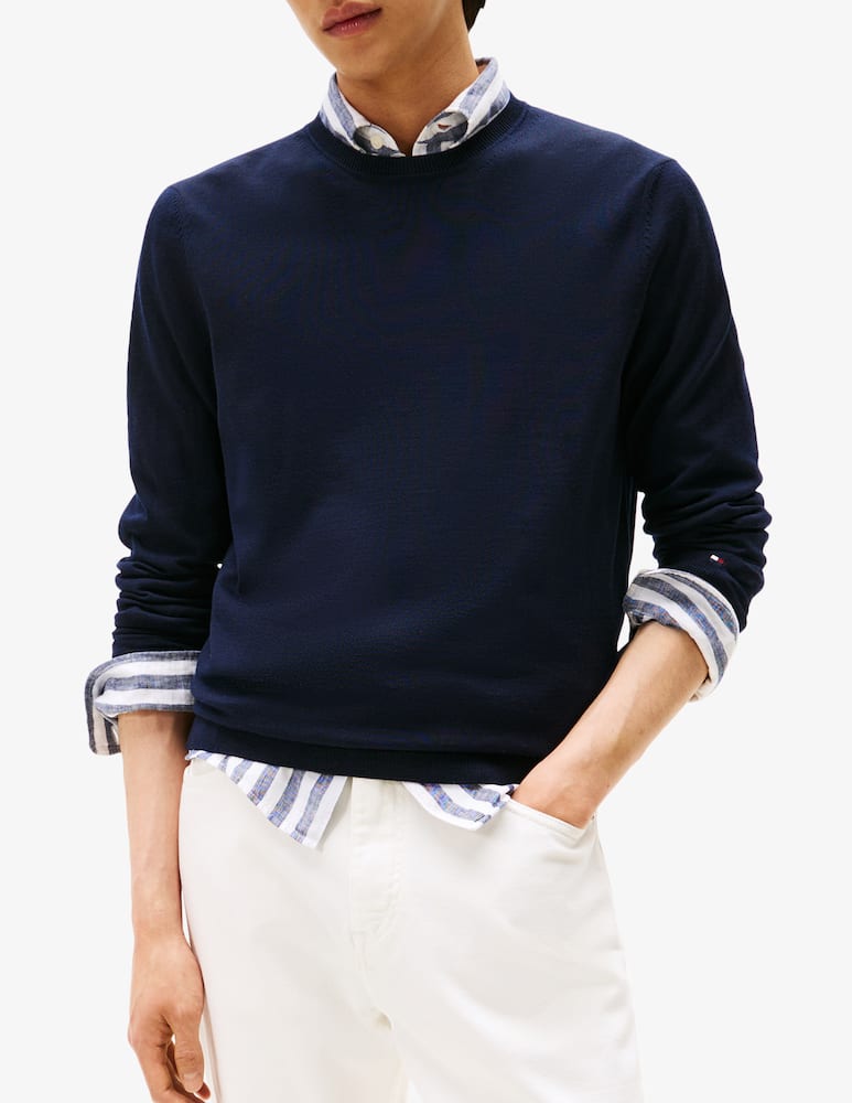 Tommy Hilfiger Merino crewneck jumper - picture 1 Tommy Hilfiger Merino crewneck jumper - picture 1