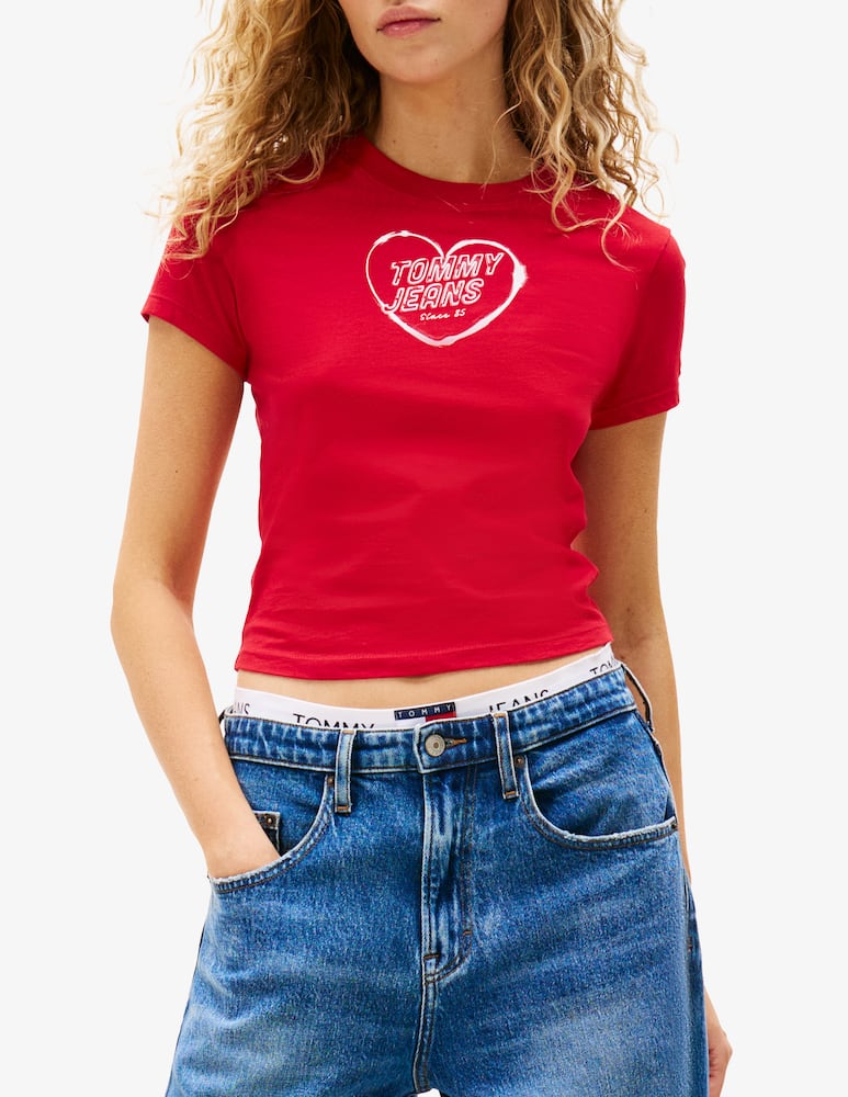rinascente Tommy Jeans Heart print slim t-shirt