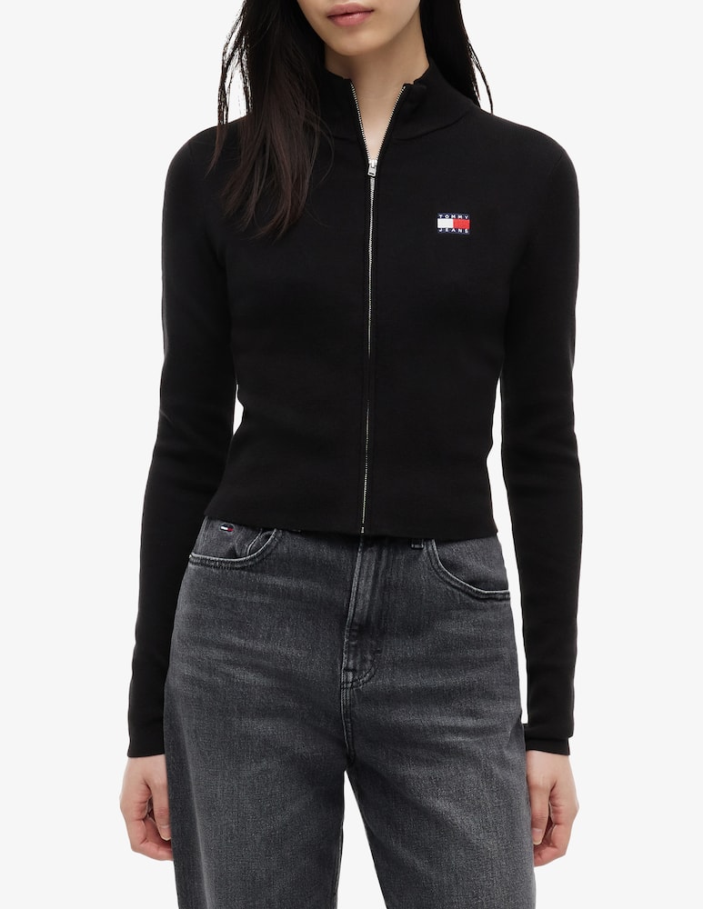 rinascente Tommy Jeans Cardigan in misto cotone con cerniera