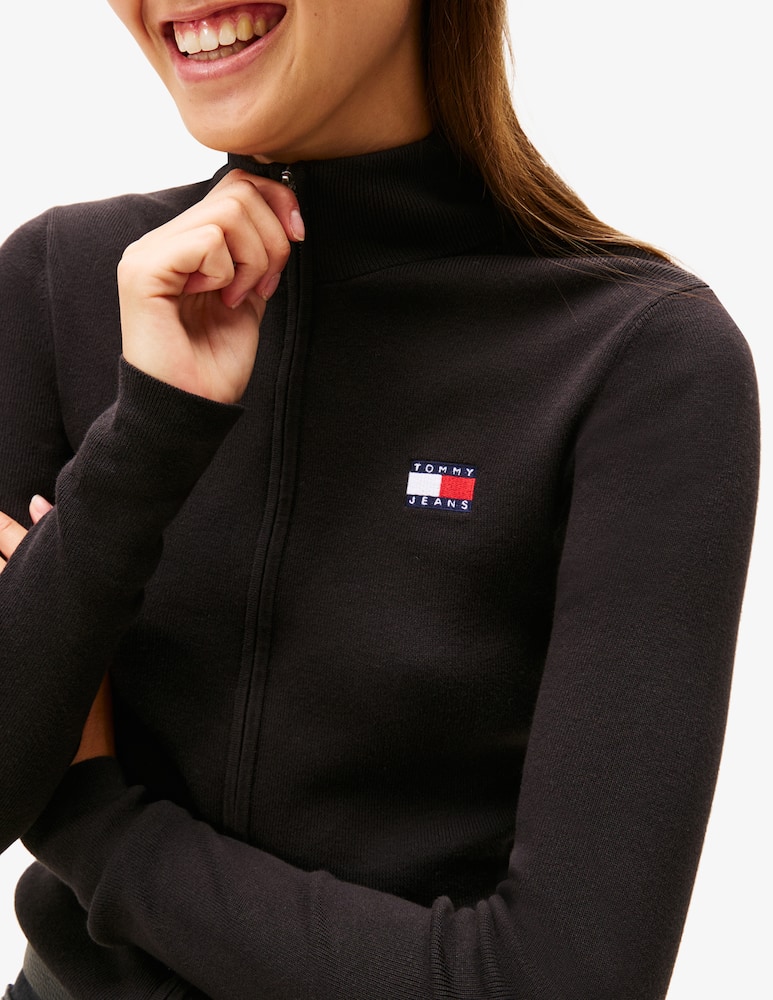 rinascente Tommy Jeans Cardigan in misto cotone con cerniera