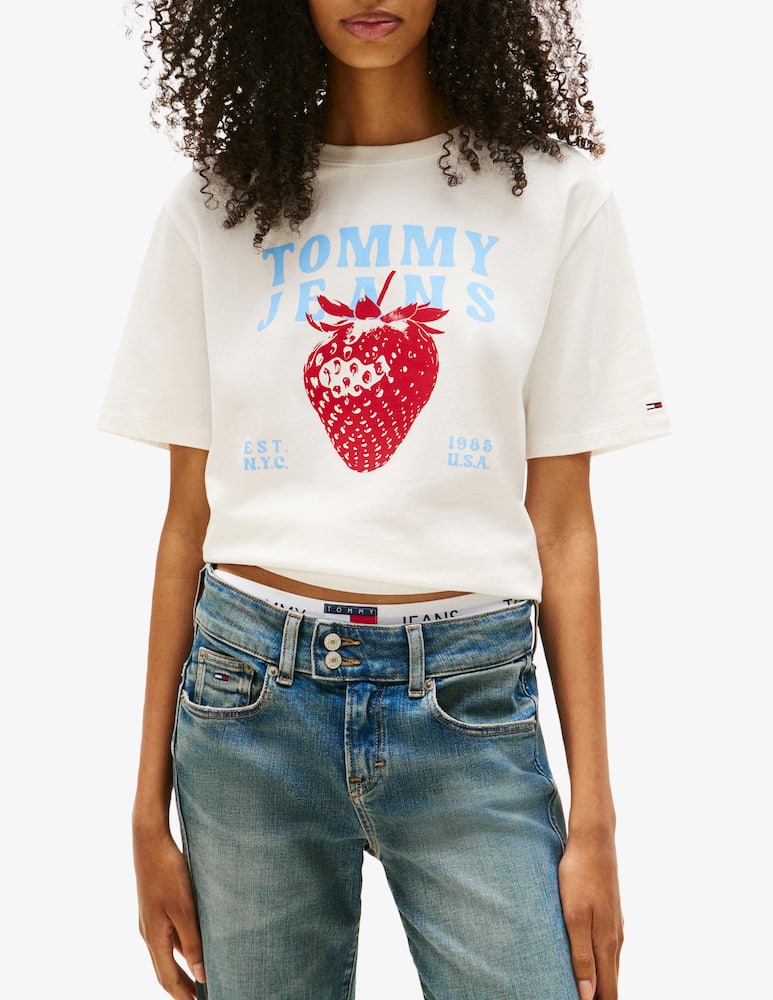 rinascente Tommy Jeans T-shirt in cotone stampa Fragola